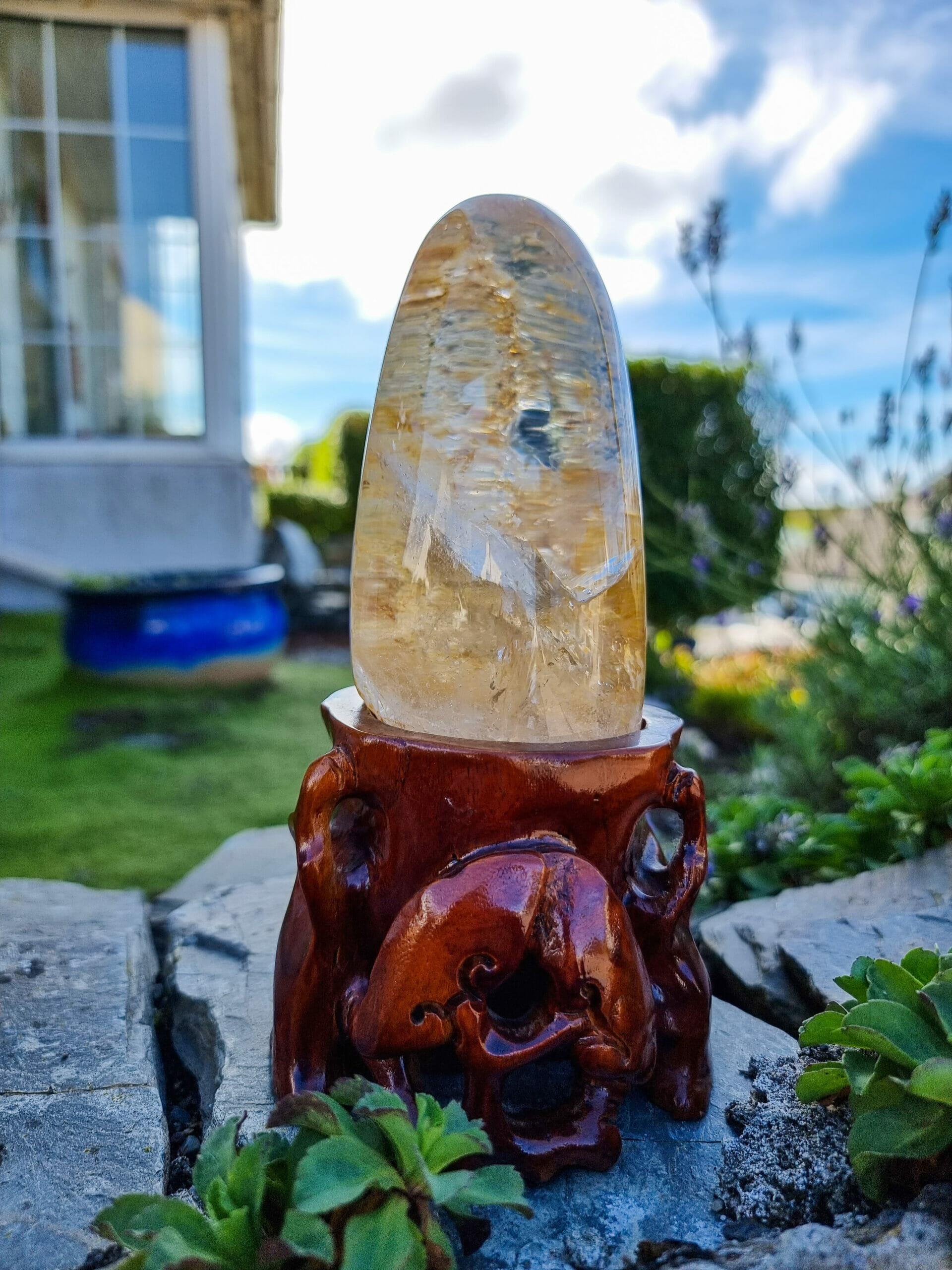 Quartz Crystal With Goethite Inclusions
