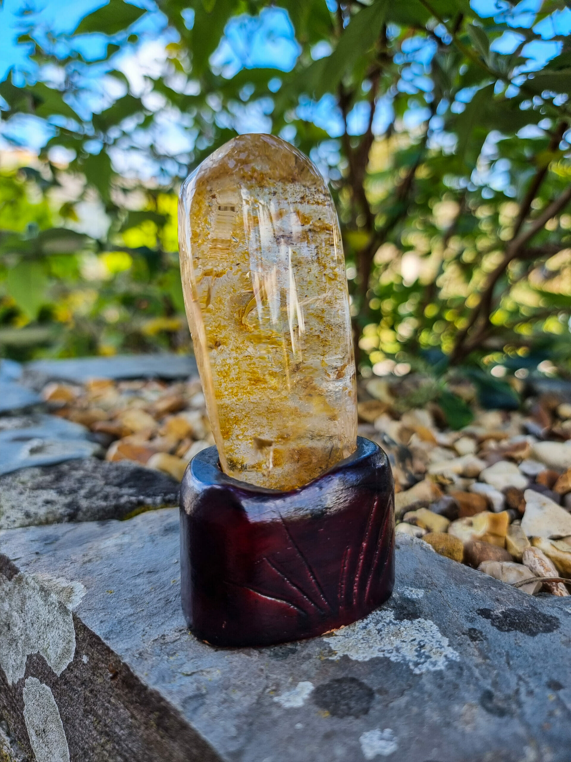 Quartz Crystal With Goethite Mineral Inclusion - Image 3