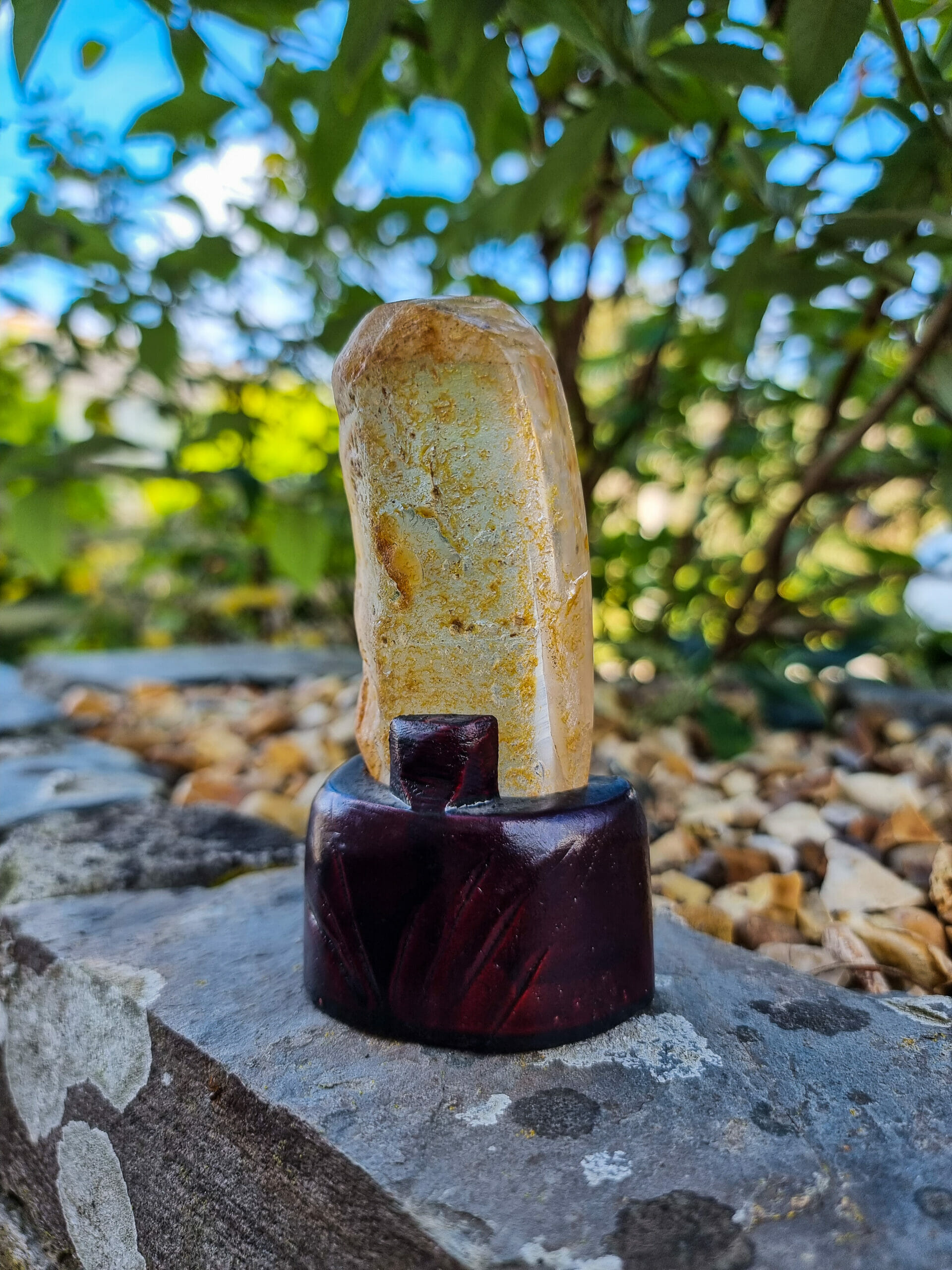 Quartz Crystal With Goethite Mineral Inclusion - Image 4