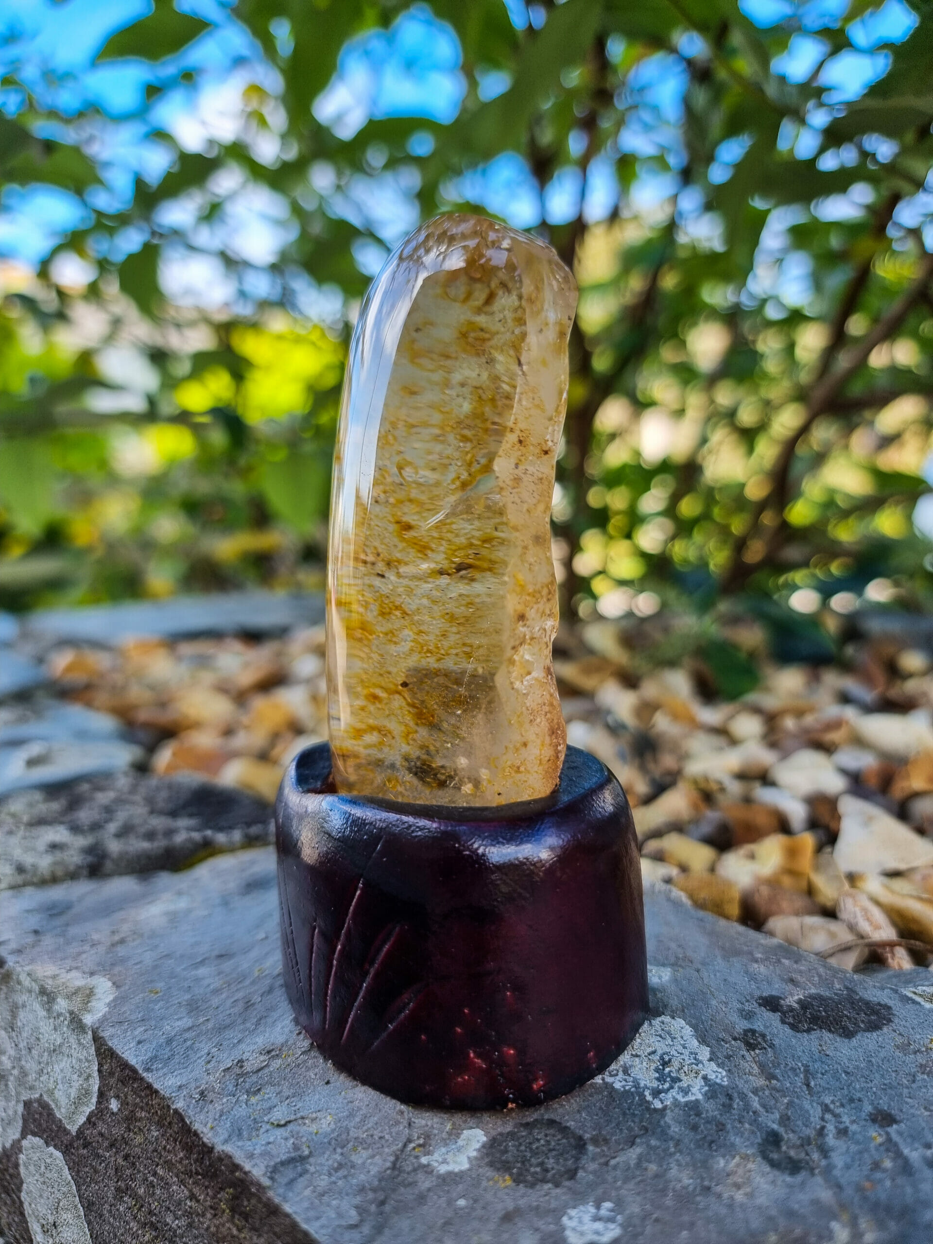 Quartz Crystal With Goethite Mineral Inclusion - Image 2