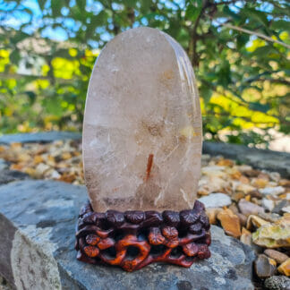 Quartz Crystal With Hematite Inclusion