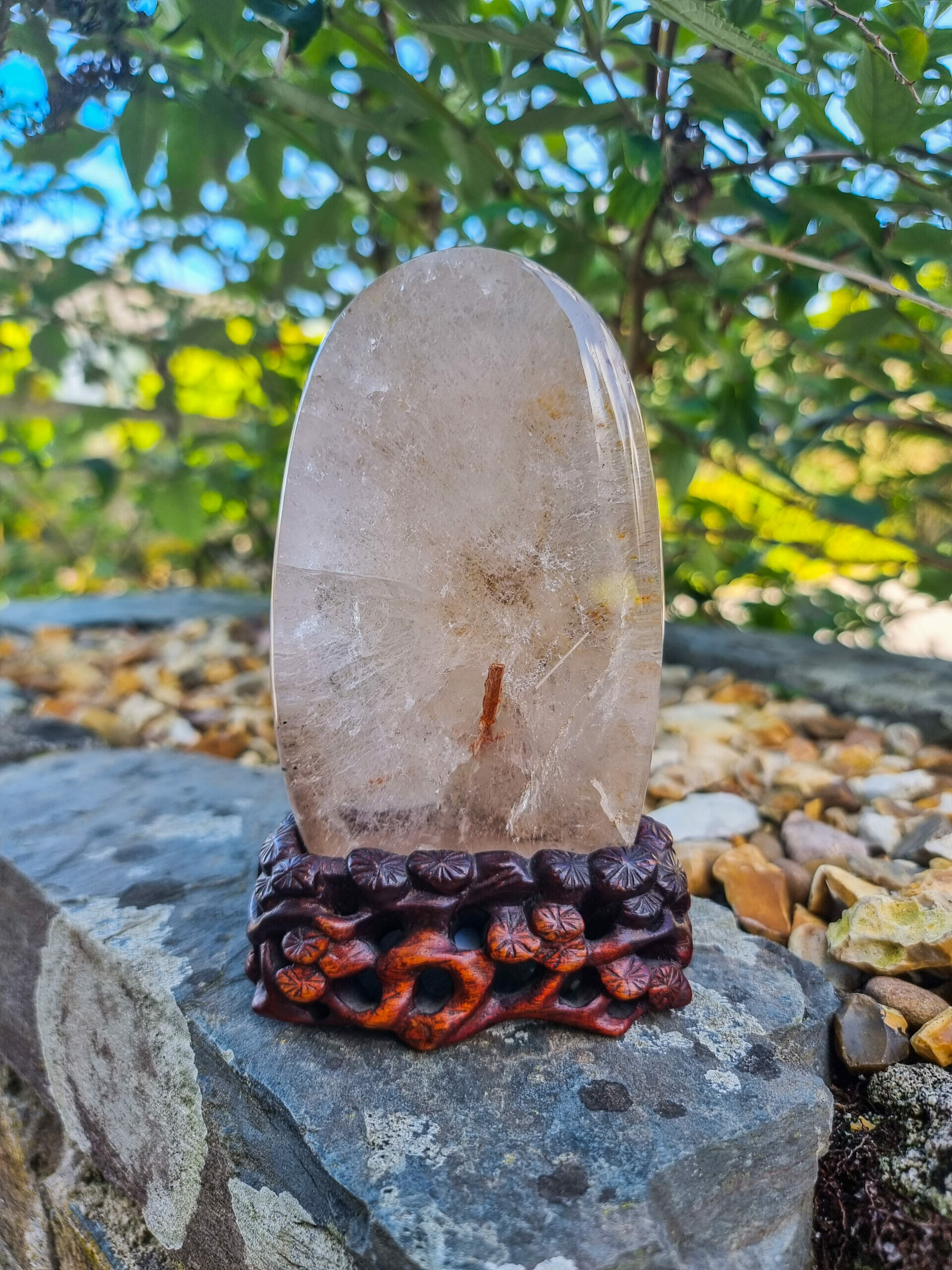 Quartz Crystal With Hematite Inclusion