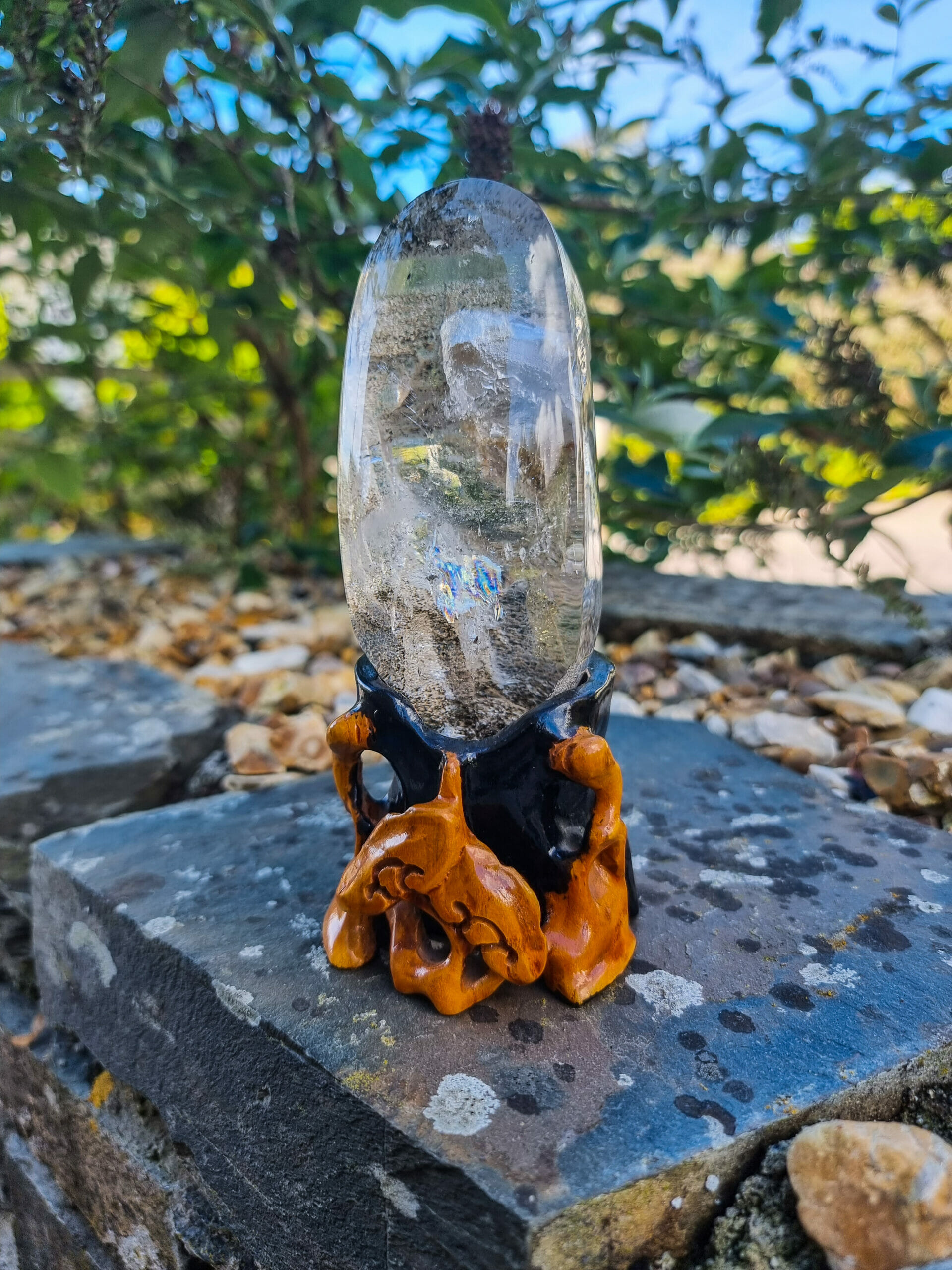 Quartz Crystal With Chlorite and Clay Inclusion