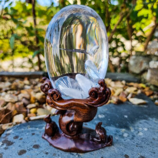 Engraved Quartz Crystal With Stand