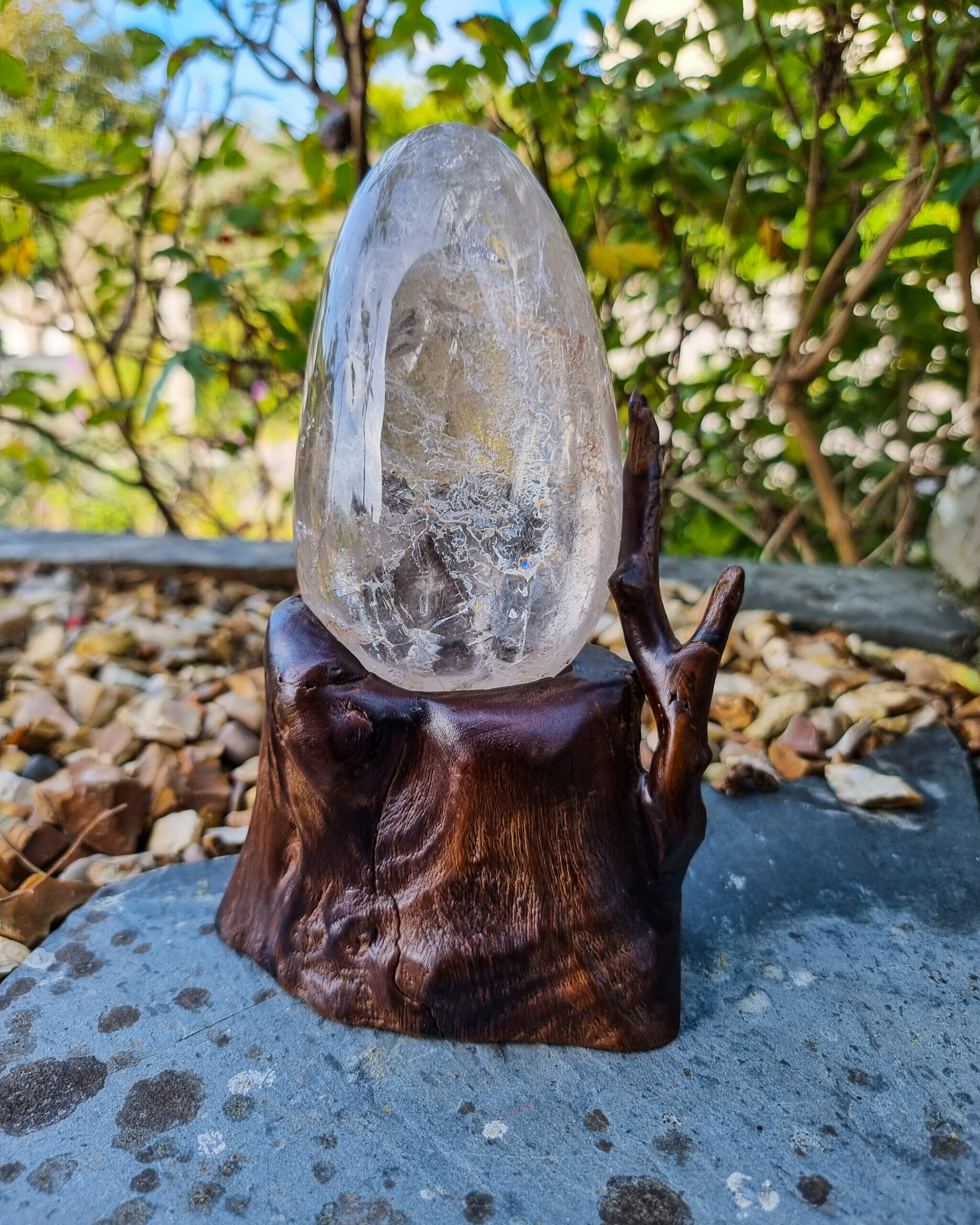 Quartz Crystal With Crystalline Fissure Inclusions