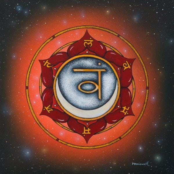 Sacral Chakra poster print 24cm x 24cm