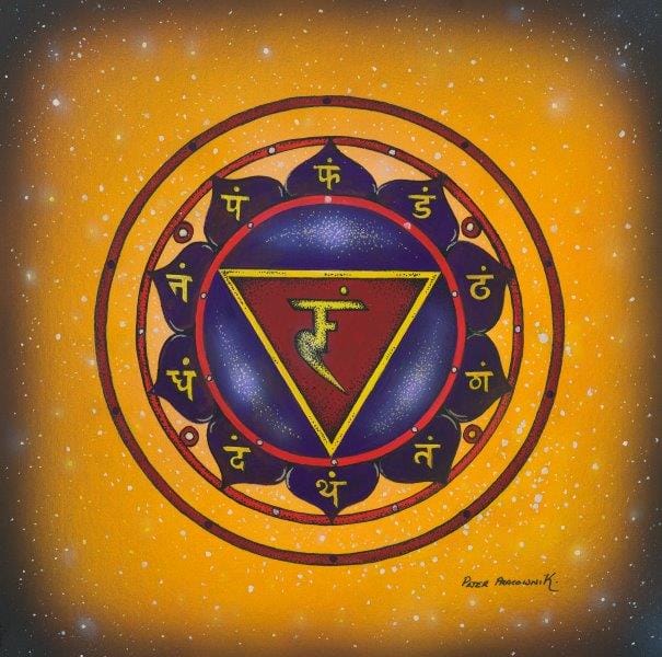 Solar Plexus Chakra poster print 40cm x 40cm